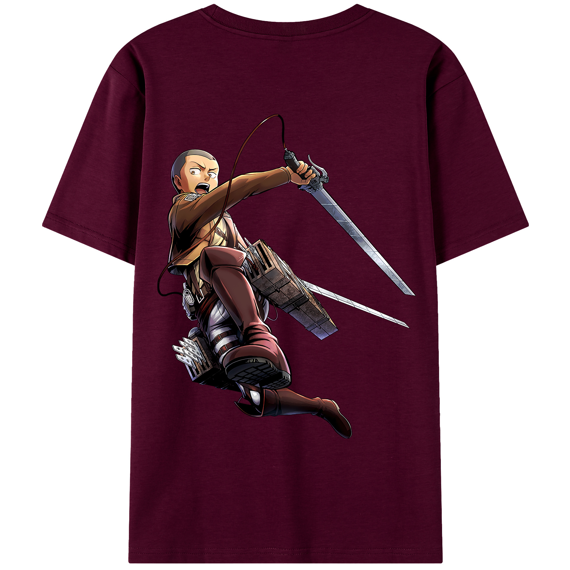 （画像用） 進撃の巨人 コニー·スプリンガー Attack on Titan Connie Springer レディース半袖Tシャツ(バックプリント)